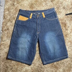 Vintage Y2K All American City Mens Sean John‎ Denim Jean Shorts Size 36